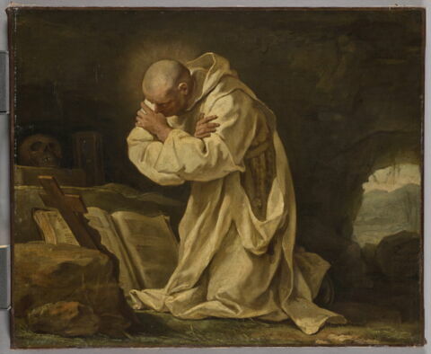 Saint Bruno en prière dans le désert