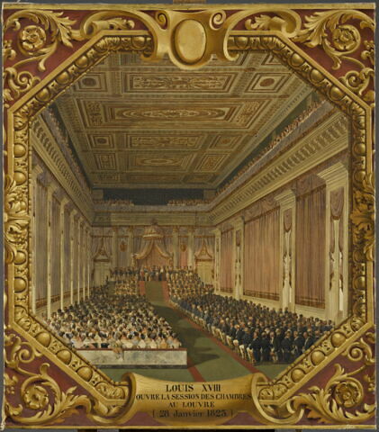 Séance royale pour l'ouverture de la session des chambres au Louvre, 28 janvier 1823