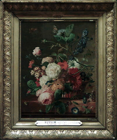 Corbeille de fleurs avec deux papillons, image 2/3