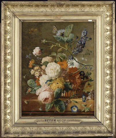 Corbeille de fleurs avec deux papillons, image 3/3