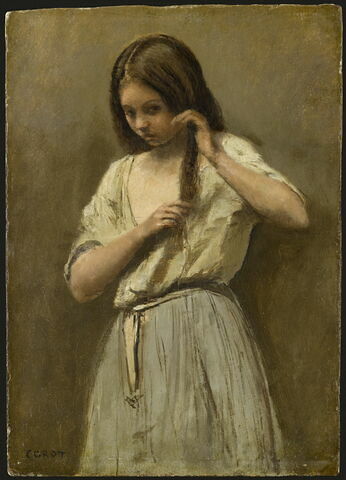 Jeune fille à sa toilette.