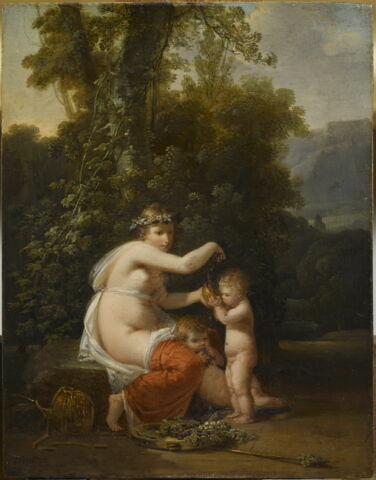 Bacchante dans un paysage