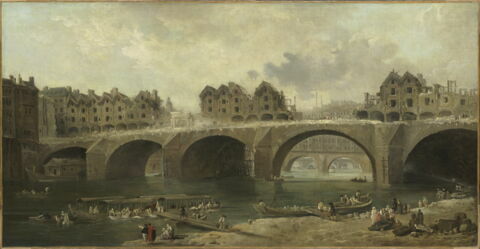 Démolition des maisons du pont Notre-Dame, en 1786