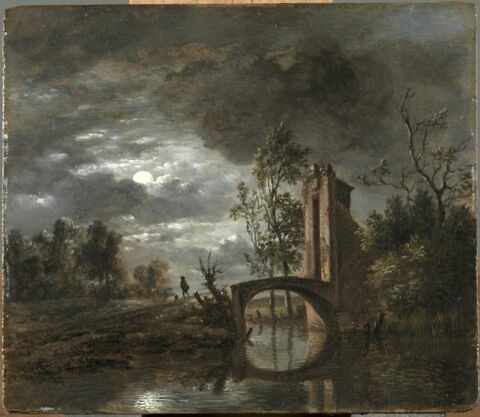 Paysage au clair de lune