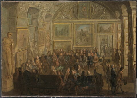 Séance de l'Académie royale de peinture et de sculpture au Louvre