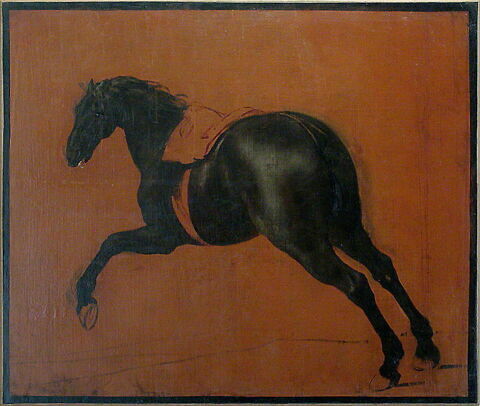 Cheval noir galopant, image 6/7