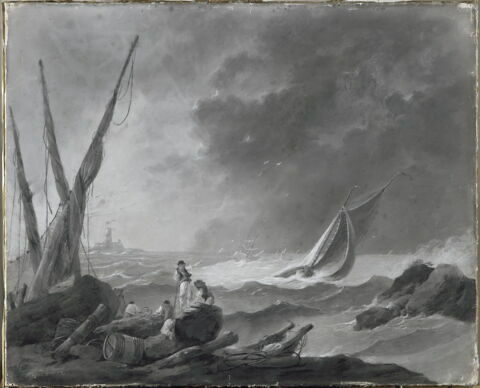 Bateaux sur une mer agitée, dit autrefois Mer agitée, image 11/12