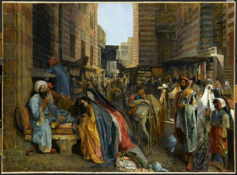 La Rue et la mosquée al-Ghouri au Caire