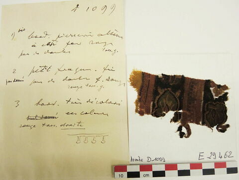 bande décorative d'habillement ; fragment, image 3/4