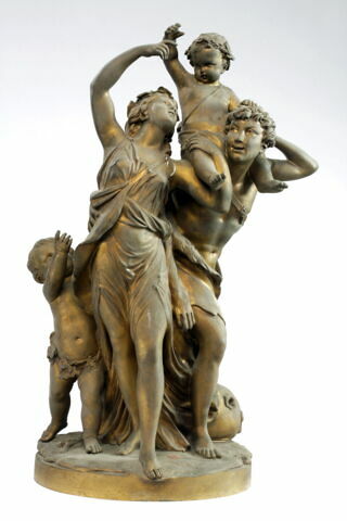 Bacchante, satyre et petit faune