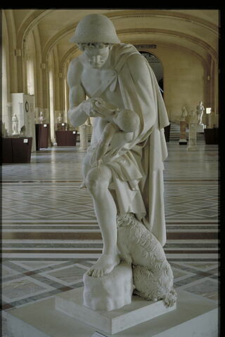 Oedipe enfant rappelé à la vie par le berger Phorbas qui l'a détaché de l'arbre, image 7/10