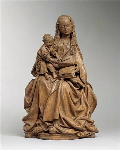 La Vierge et l'Enfant assise sur un pliant