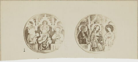 Valve de miroir : Dieu le Père entre saint Jean Baptiste et saint Charlemagne, image 4/5
