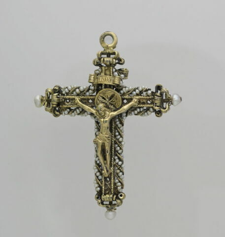 Croix pourvue d'un Christ doré, image 2/2