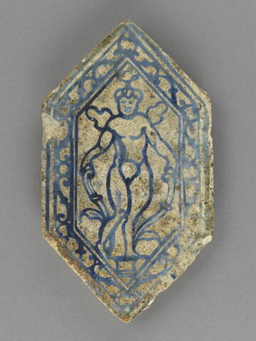 Carreau de pavage hexagonal : femme nue ailée