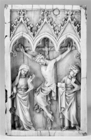 Feuillet gauche de diptyque : la Crucifixion