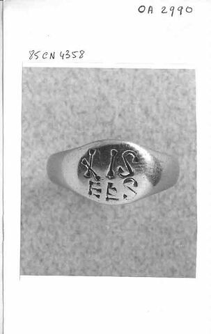 Bague sigillaire avec inscription : XIS-EES, image 4/5