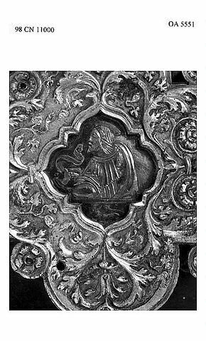 Croix processionnelle en argent et cuivre doré, image 3/11