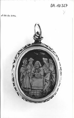 Pendentif ovale avec nielle : la Présentation au Temple, image 4/4