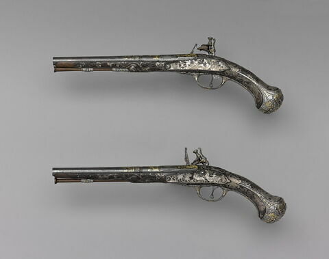 Paire de pistolet aux armes de France, image 9/23