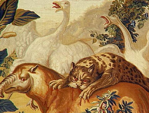 Le combat d'animaux, de la tenture dite des Petites Indes, image 4/6