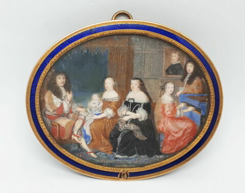 Miniature de la famille de Louis XIV