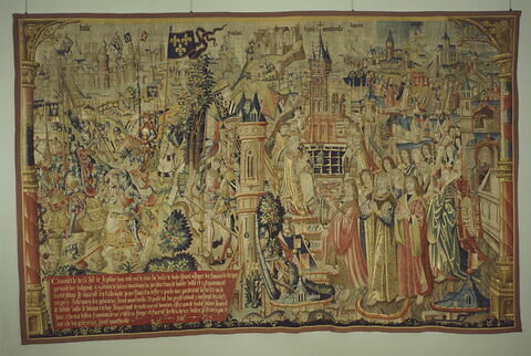 Louis XI levant le siège de Dole en 1477 de la tenture de saint Anatoile de Salins, image 3/9