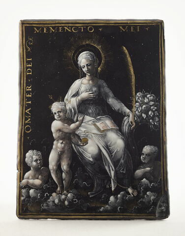 Plaque : La Vierge à l'Enfant