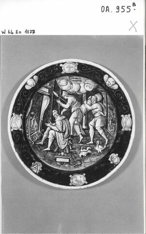 Assiette : Le mois de février, d'une série de quatre (OA 955 1 à 4), image 3/4