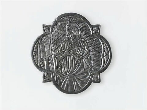 Plaquette quadrilobée provenant d'une croix, d'un ensemble de quatre : la Vierge, image 5/6