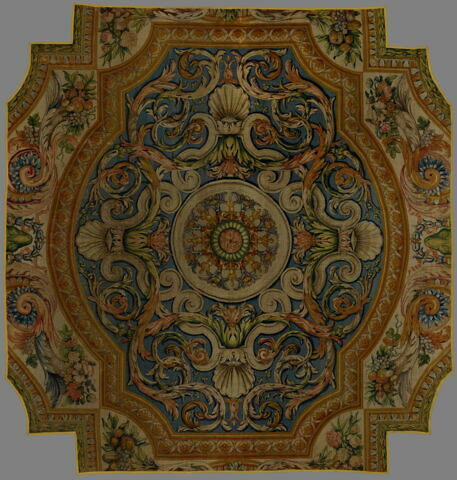 Centre du 21ème tapis de la Grande Galerie du Louvre