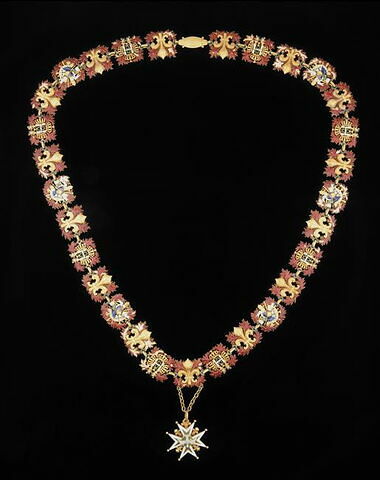 Collier de chevalier de l'Ordre du Saint-Esprit, avec son écrin