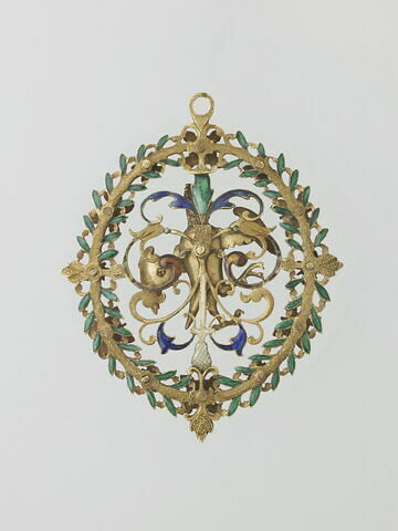 Pendentif ajouré en or émaillé, image 2/2