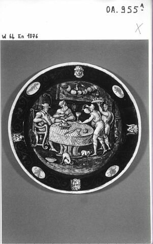 Assiette : Le mois de janvier, d'une série de quatre (OA 955 1 à 4), image 3/4