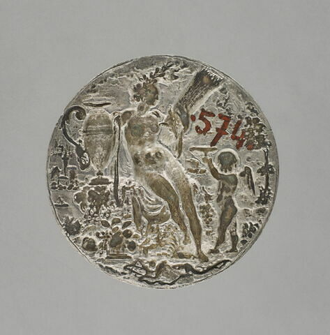 Médaillon en argent repoussé : Cérès, image 2/4