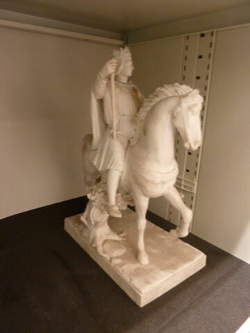 Statuette, figure équestre : Louis IX