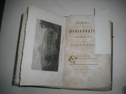 Livre d'études en langue allemande ayant appartenu au duc de Reichstadt : Geschichte der Hohenstaufen und ihrer Zeit. I, Leipzig, 1823., image 2/2