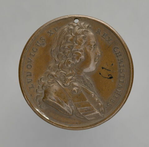 Médaille : Louis XV jeune / figure féminine