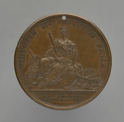 Médaille : Louis XV jeune / figure féminine, image 2/2