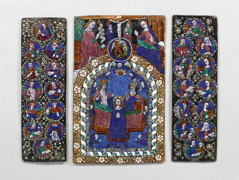 Triptyque : le Couronnement de la Vierge (trois plaques)