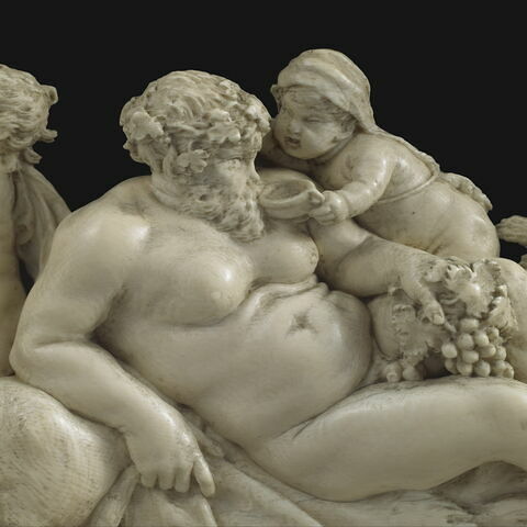 Bas-relief : Silène ivre et quatre putti, image 2/3