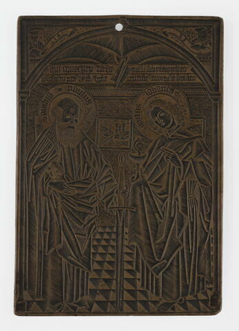 Plaque gravée : saint Jean et saint Paul