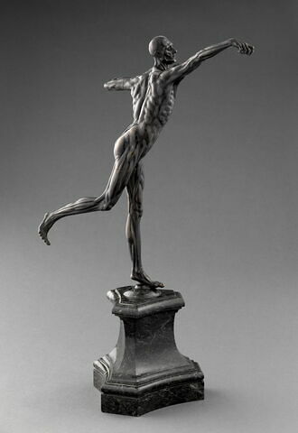 Statuette : Ecorché sur un pied., image 2/5