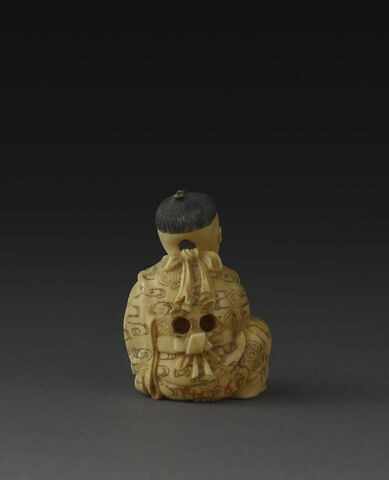 Netsuke : Enfant avec un chien, image 3/3