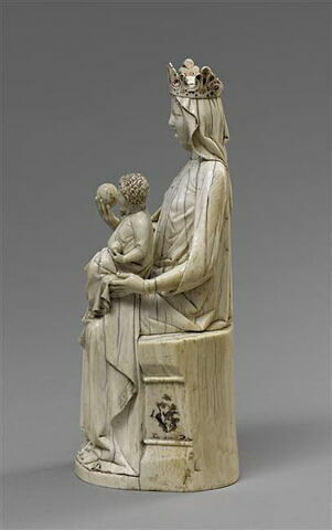 Statuette : Vierge à l'Enfant trônant, image 4/8