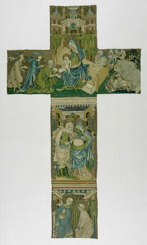 Croix de chasuble : Annonciation, Visitation, Adoration des mages