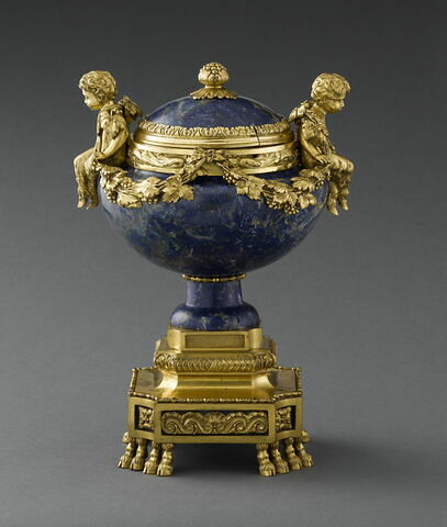 Cassolette en lapis et bronze doré, image 8/8