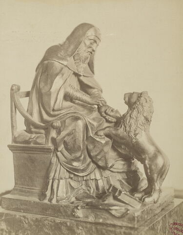 Groupe sculpté : saint Jérome et le lion, image 7/7