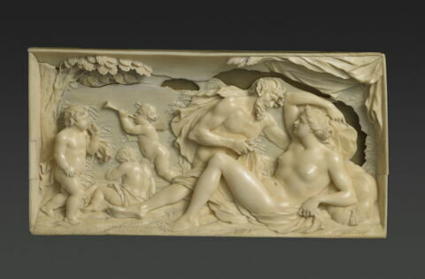 Nymphe, satyre et putti (Jupiter et Antiope ?)