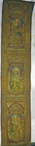 Orfroi brodé provenant d'un ensemble de trois éléments d'ornement de chape : Saint Paul, Saint Pierre, Saint André, image 3/3